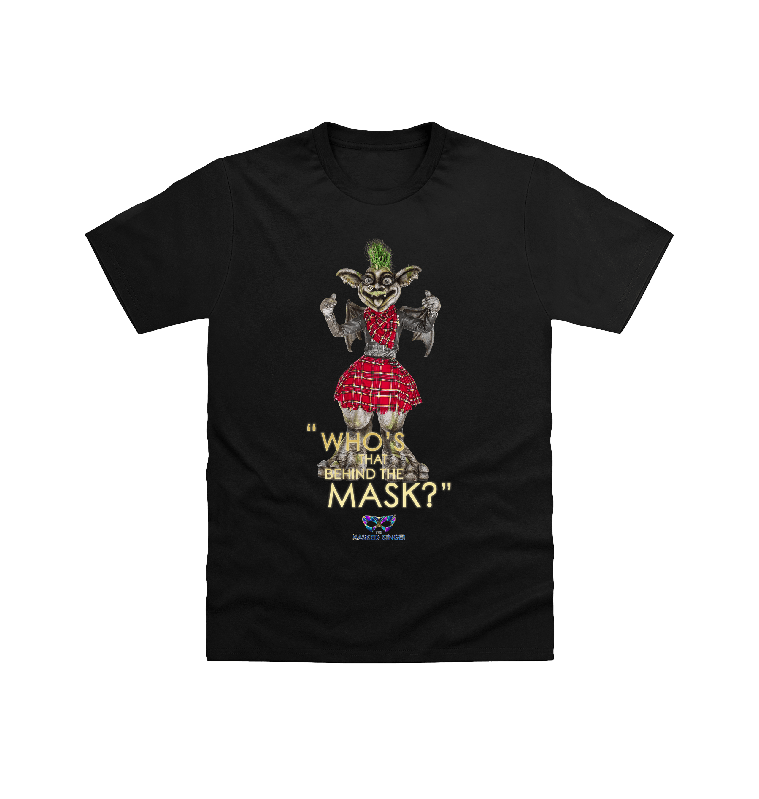 Black Printed T-shirt Front